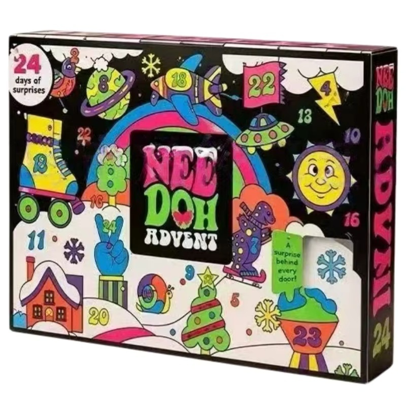 Model Kit New - กล่องของขวัญปฏิทินคริสต์มาส NeeDoh รุ่นใหม่ปี 2026, ของเล่นบีบส์ขนาดเล็กเซอร์ไพรส์ 24