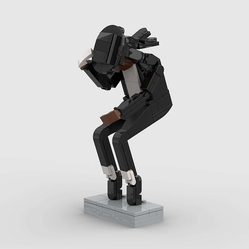 Model Kit Plastic - ชุดตัวต่อ MOC ไมเคิล แจ็กสัน โมเดลฟิกเกอร์ราชาเพลงป็อป ท่าสเปซวอล์ก