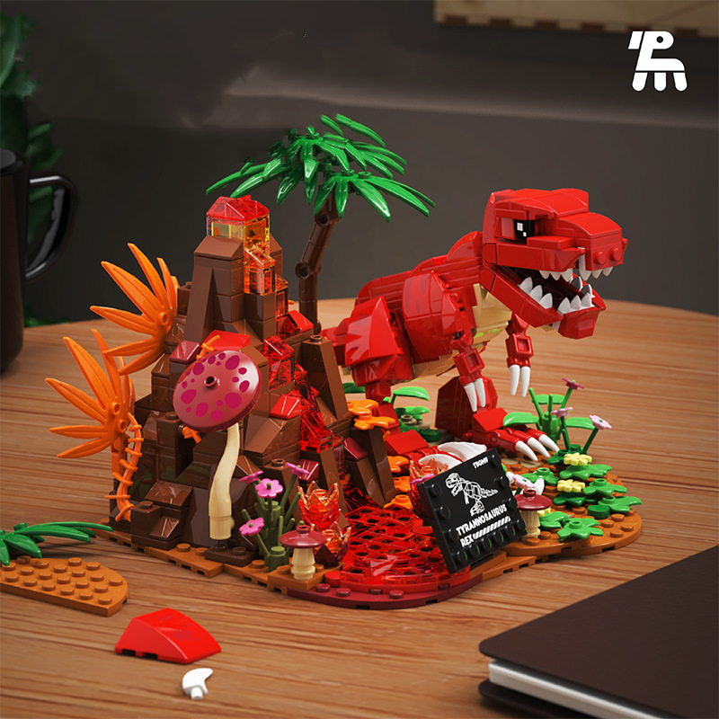 Model Kit Dinosaur - ตัวต่อจูราสสิคไดโนเสาร์เวิลด์ MOC ชุดประกอบโมเดลสัตว์โลกไดโนเสาร์ ของเล่นตัวต่อประกอบสำหรับเด็กและผู้ใหญ่ ของขวัญ DIY