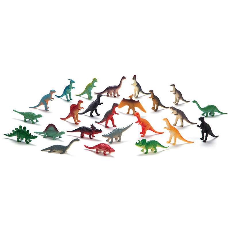Model Kit Dinosaur - ชุดโมเดลไดโนเสาร์พีวีซีขนาดเล็ก 24 ชิ้น - ตุ๊กตาสัตว์พลาสติกสำหรับเด็กชายและเด็กหญิง ของขวัญคริสต์มาสที่สมบูรณ์แบบ