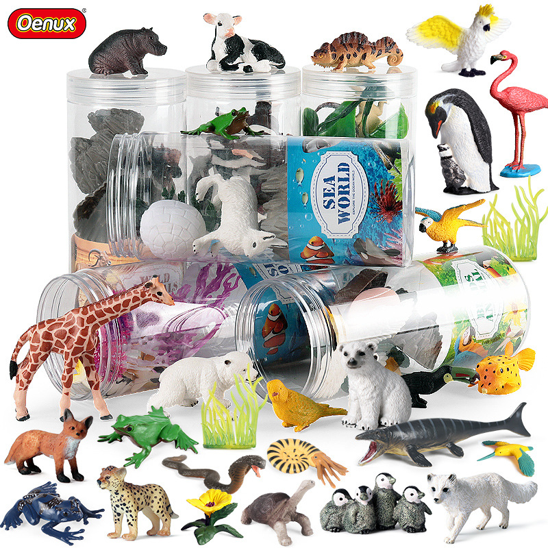Model Kit Dinosaur - Oenux Miniature สัตว์ชุด Wild Sealife ฟาร์มไดโนเสาร์