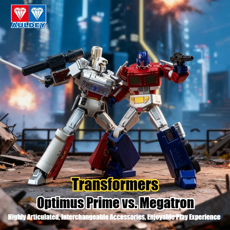 Model Kit Optimus - ฟิกเกอร์ทรานส์ฟอร์เมอร์ส AULDEY, กล่องปริศนาออพติมัส ไพร์ม/เมกาทรอน, ตุ๊กตาสะสมสำหรับเด็กผู้ชาย, ของขวัญวันเกิด