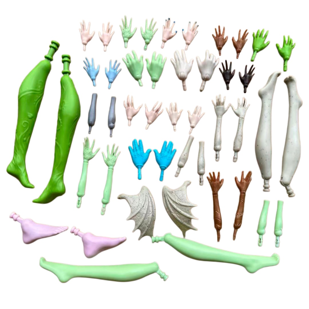 Model Kit Plastic - ชุดอะไหล่ตุ๊กตา DIY อุปกรณ์ตกแต่งตุ๊กตา ประกอบด้วยมือ เท้า ขา