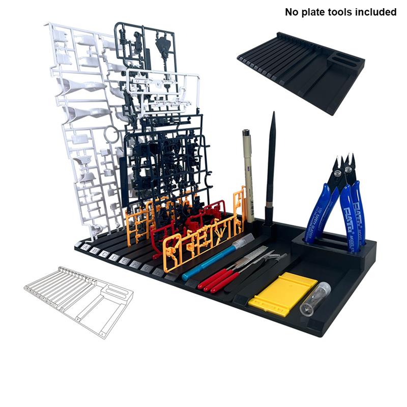 Model Kit Runner Organizer - ชิ้นชั้นวางเครื่องมือผู้ถือตําแหน่งRackสําหรับงานอดิเรกชุดทําชิ้นส่วนชุดบอร์ดกรอบชั้นวางของชุดประกอบHobby