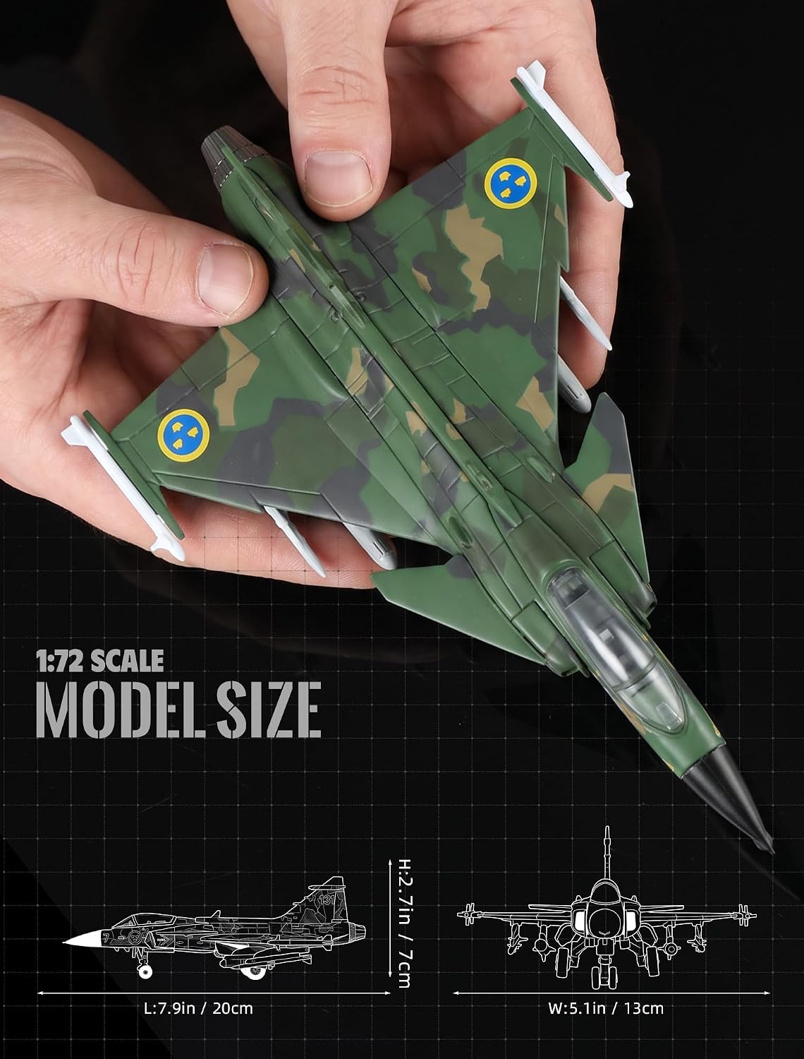 เครื่องบินรบ JAS 39 Gripen ขนา - Model Kit Quick บทวิจารณ์และราคา