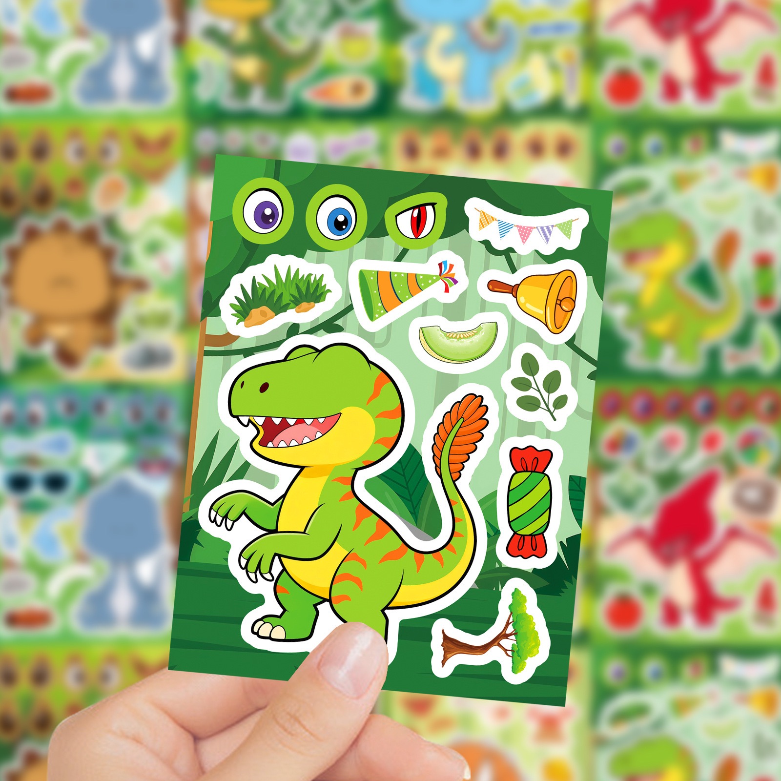 8/16 แผ่น DIY Make-a-Face Dino - Model Kit Dinosaur บทวิจารณ์และราคา
